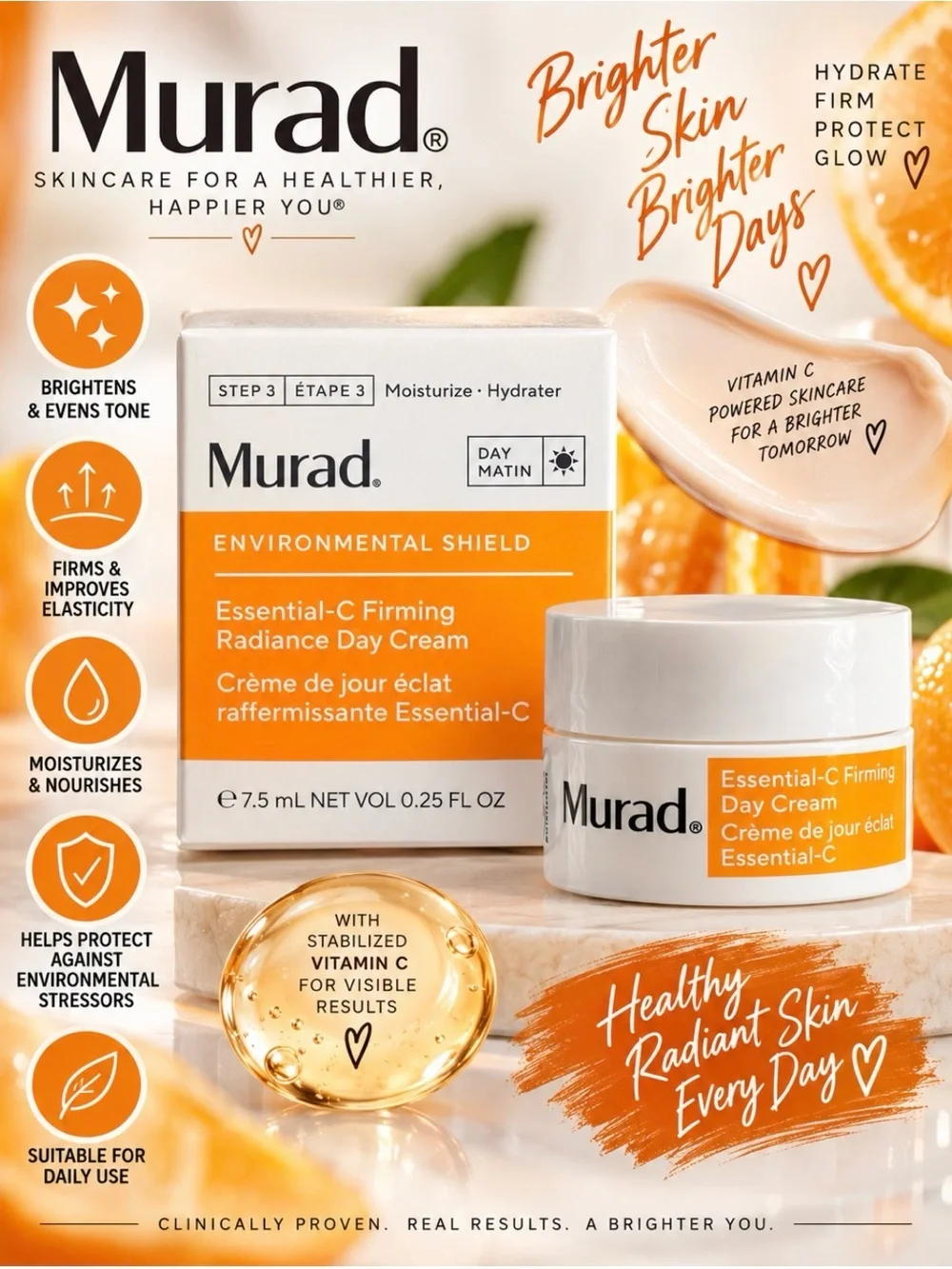 Murad Essential-C Firming Radiance Day Cream - 7.5ml